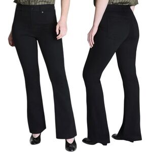 SPANX High Rise Flare Jeans Clean Black 1X Tall Tummy Control NWOT